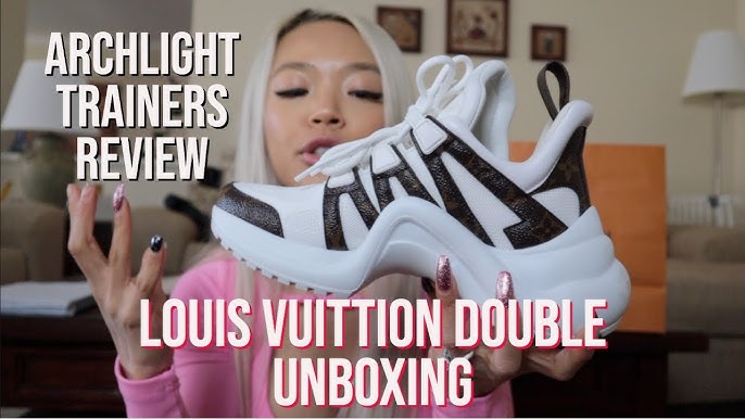 LOUIS VUITTON Archlight Sneakers Review! Light Pink LV Expensive Sneakers  Footwear Haul 