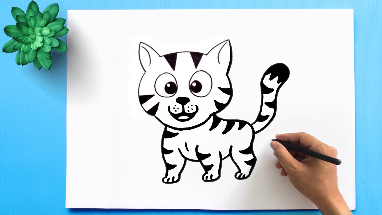 How to Draw a Tiger for Kids | Baby Tiger Drawing for Beginners ...