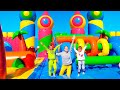 Vlad and nikita in the world biggest bounce house for kids