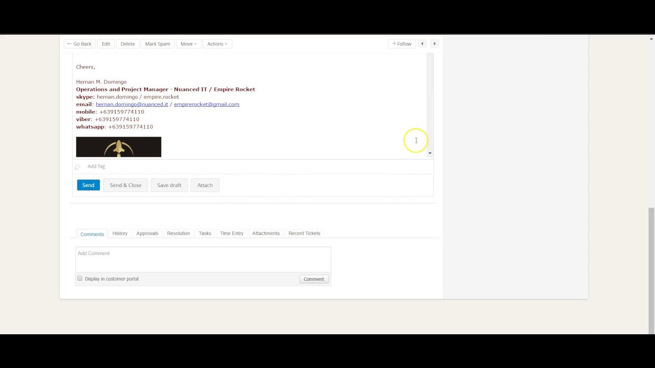 Zoho Desk Email Signature Youtube