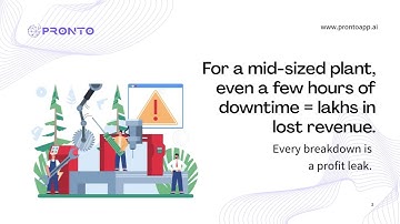 Prevent Costly Downtime with PRONTO AI , Stop Profit Leaks  #ProntoAI #Maintenance #AssetManagement
