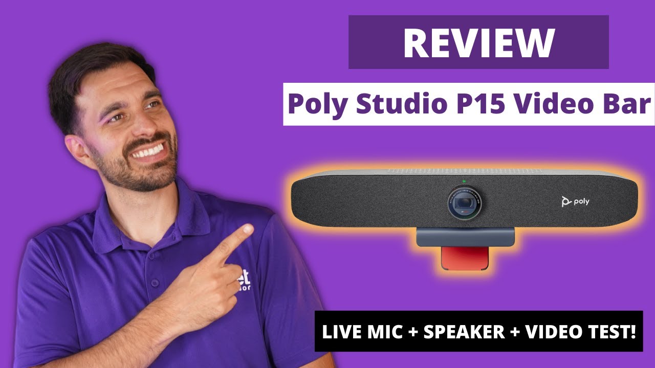 Poly Studio P15 Video Bar + - YouTube VIDEO MIC + - SPEAKER TEST! Review LIVE