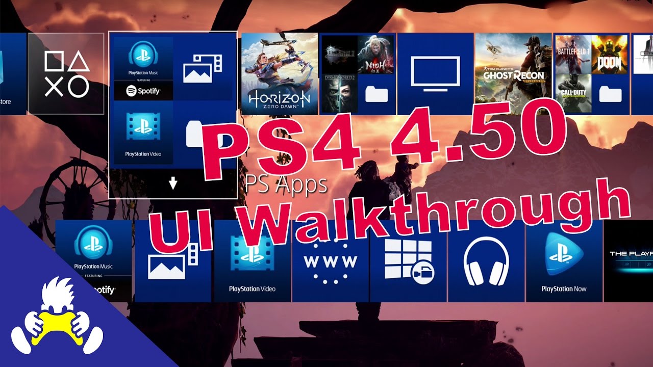 PS4 4.50 UI Walkthrough & New Features - YouTube