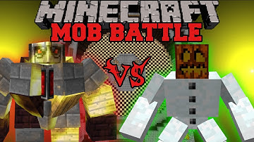 Mutant Snow Golem Vs. Big Golem - Minecraft Mob Battles