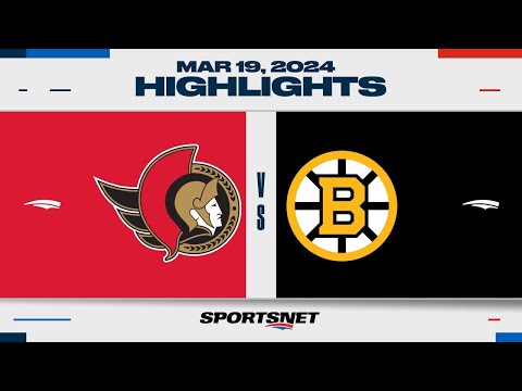 NHL Highlights | Senators vs. Bruins - March 19, 2024