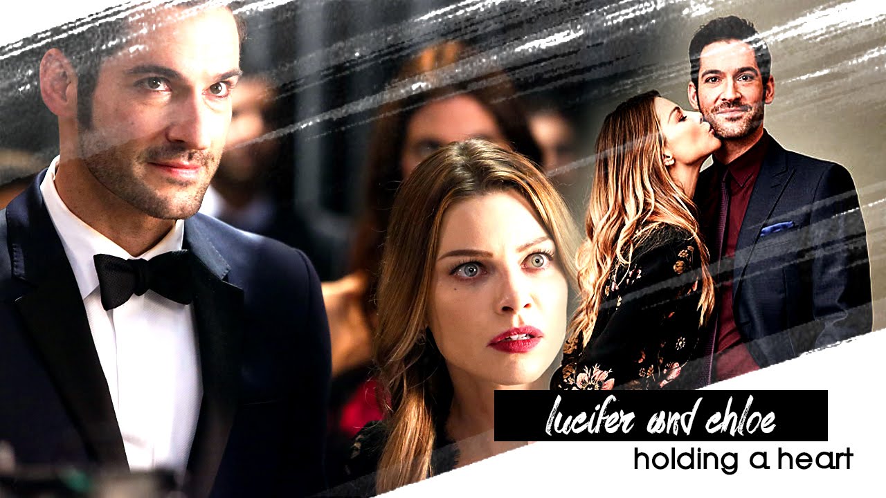 lucifer & chloe; holding a heart