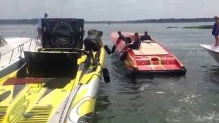 Outerlimits Powerboat  leaving Powerboating for a Cure Poker Run 2016