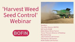 Harvest Weed Seed Control Webinar