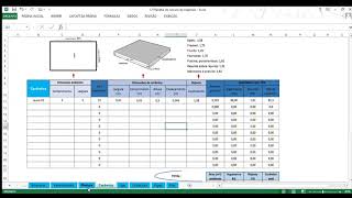 Planilha calculadora de materiais