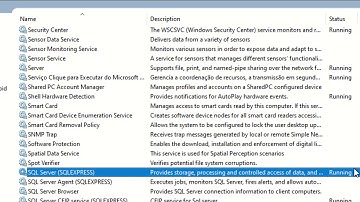 Video Aula - SQLServer - Status do Serviço via Windows