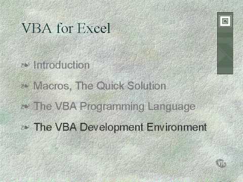 Excel VBA Tutorials Part 01