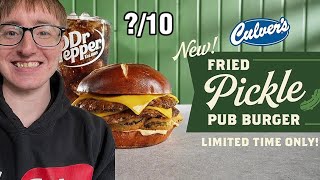 Culver’s Limited Edition Fried Pickle Pub Burger | Review 