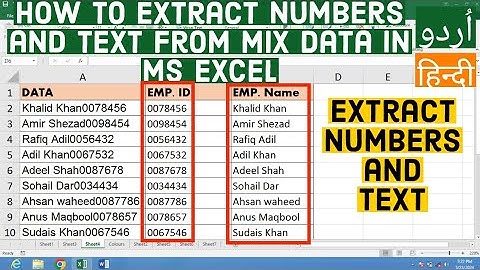 How to Extract Numbers and Text from Mix Data in Ms Excel | Extract Numbers and Text from Mix Data