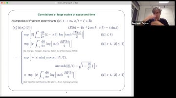 London Integrability Journal Club (18 November 2021) Benjamin Doyon