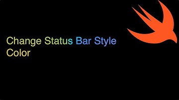 How To Change Status Bar Style Color In Swift In Xcode