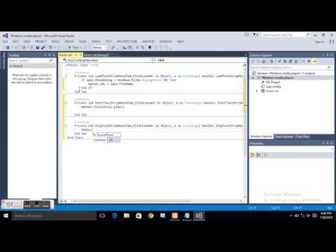 How to make your own windows media player software in visual basic