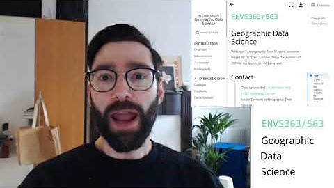 Following the Course on Geographic Data Science interactively