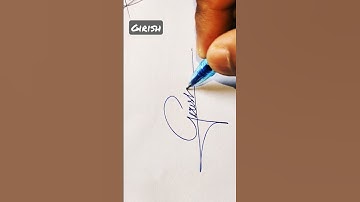 Girish name signature style ✍️ | G letter signature | #shorts #youtube #signature