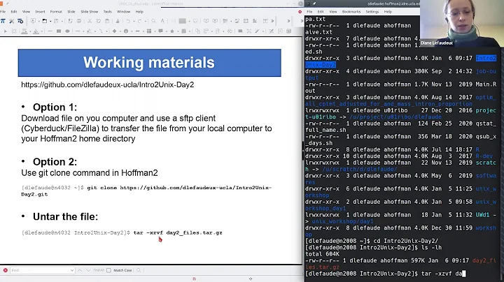 W1: Intro to Unix command line – Day 2