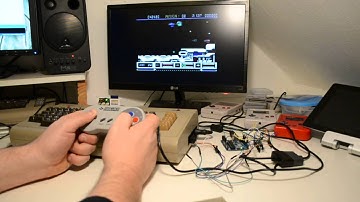 SNES Controller connected to Commodore 64 - Katakis