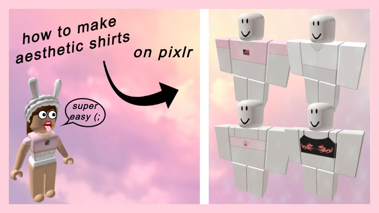 How To Make Aesthetic Shirts On Roblox Super Easy Youtube - cute aesthetic cute roblox shirt template crop top