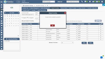 How Students are assigned to different Sections using School Management Software