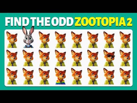 Find the ODD One Out - ZOOTOPIA 2🐰🦊👮‍♀️| 40 Levels Quiz | Easy, Medium, Hard | Emoji Quiz | Cow Quiz