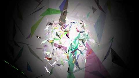 animation rendered with povray of rotating triangles