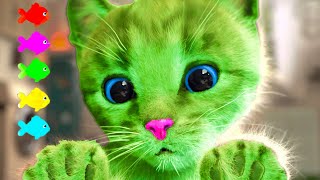 LITTLE KITTEN ADVENTURE YOUTUBE - SUPER SPECIAL GREEN KITTEN ON YOUTUBE - FUNNY TODDLER CARTOON