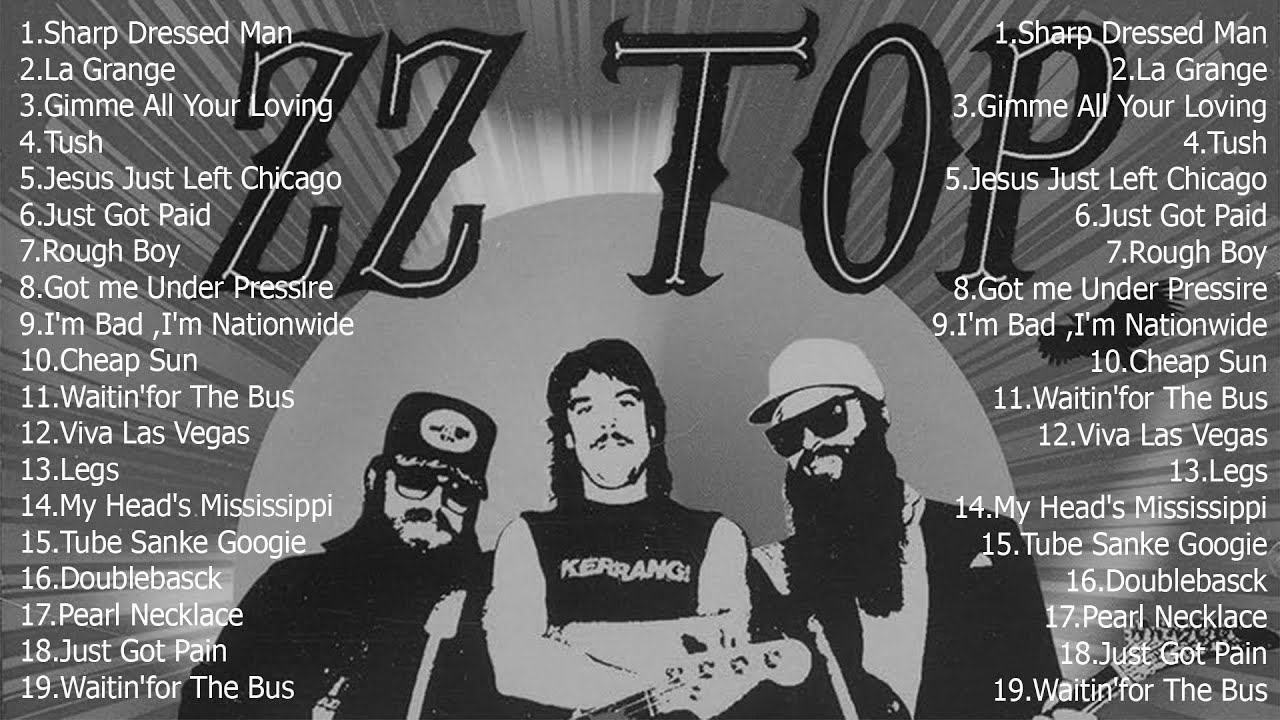 ZZ TOP GREATEST HITS 2025 💚💛 ️🙏 ️bluesrock zztop music classicrock