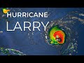 Hurricane Larry at Category 3 status in the Central Atlantic