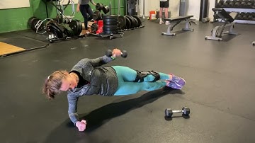 Side plank shoulder external rotation