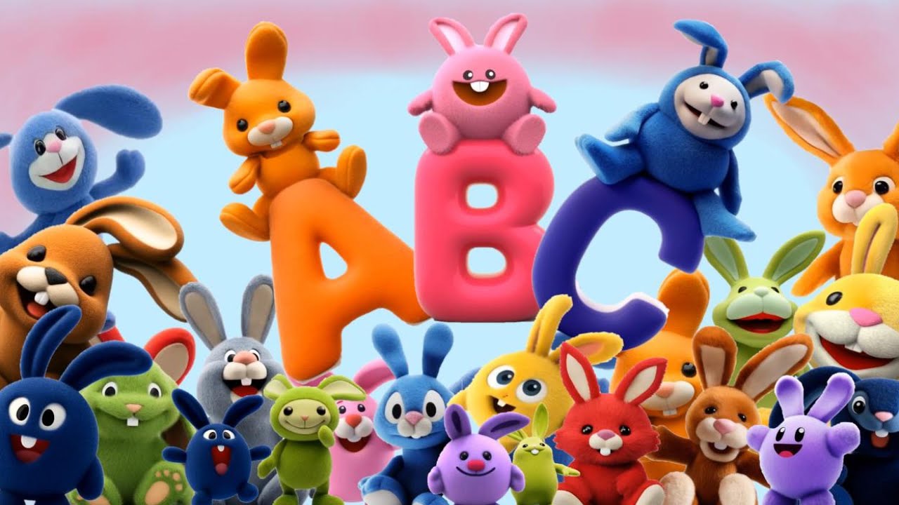 ABC Alphabet Song 🎶 | Learn Letters with Cute Bunny Puppets 🐰 | Fun ...