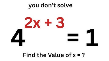 Solving Exponential Equations math Olympiad Question