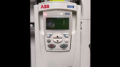 VFD ABB with Alarm 2013 and Fault 1, Overcurrent