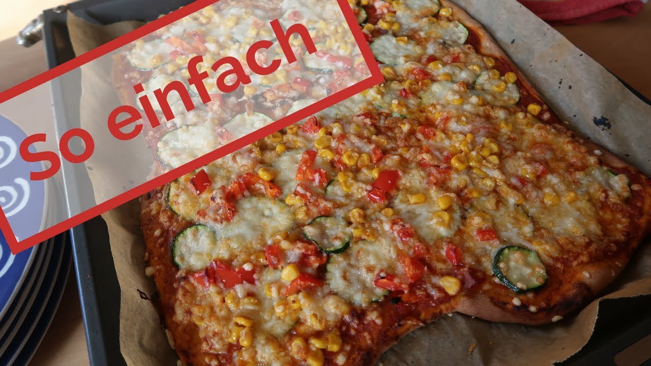 Pizza mit Backpulver | Ohne Hefe - YouTube