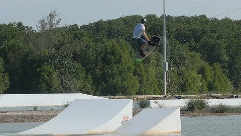Switch Toeside Backside 540 Rewind - Kicker - Cable Wakeboarding - JB ONeill