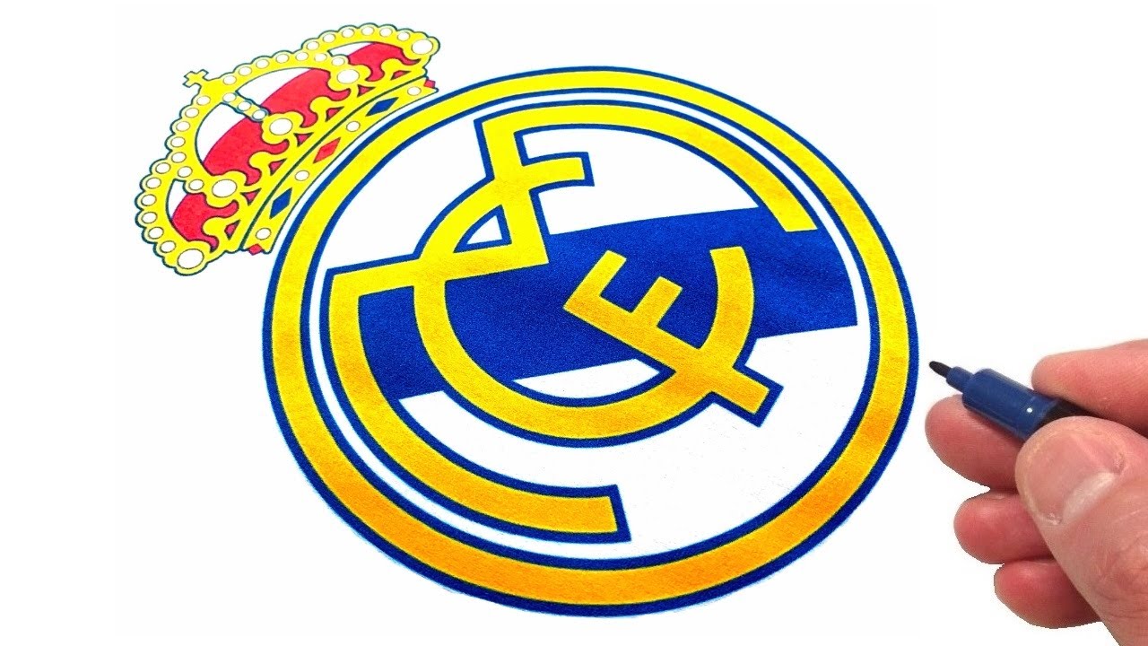 Real Madrid logo coloring pages  Real madrid logo Real madrid Coloring  pages inspirational