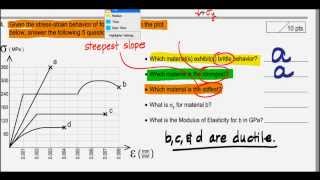 Stress, Strain, Ductility, Elasticity, etc. - Exam Problem, S13 (Tangerine)