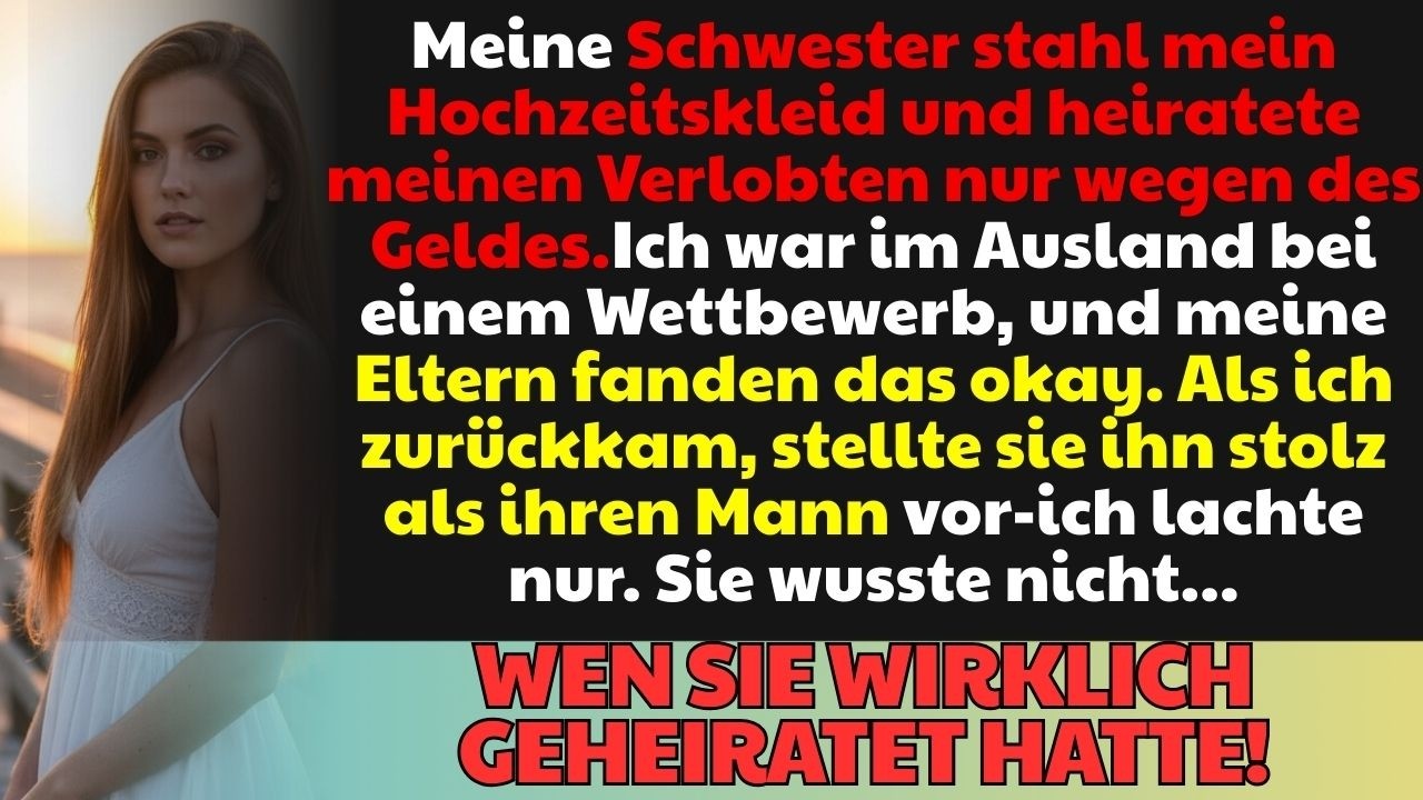 Auf Geschäftsreise stahl meine Schwester meinen Verlobten und heiratete ihn wegen des Geldes!