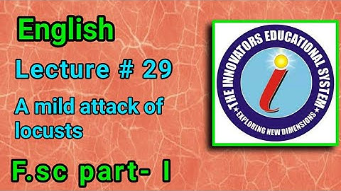 A Mild Attack Of Locusts_english_1st year