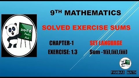 Samacheer 9th Std Maths CH-1||SET LANGUAGE||Exercise-1.3||Sum-1(i),(ii),(iii)|| (T.N)2020|| in Tamil