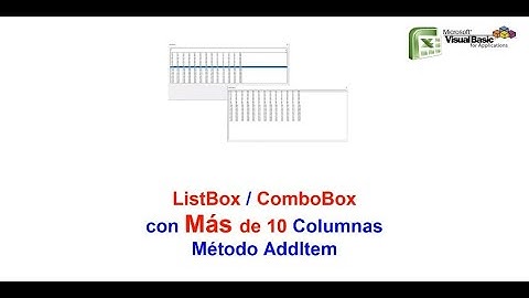 ListBox y ComboBox con mas de 10 columnas Método AddItem