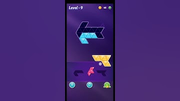 block triangle puzzle game level 9 #shorts