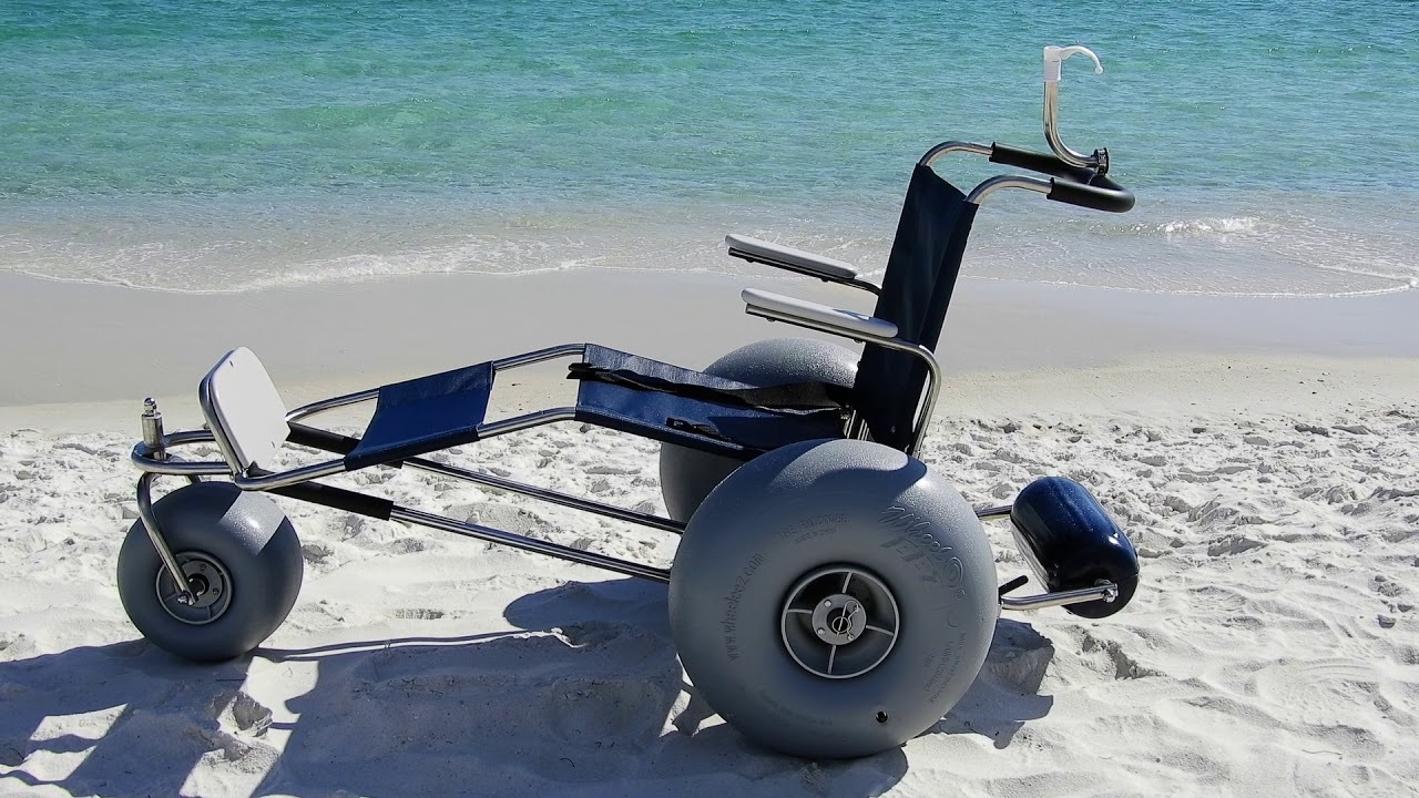 EZ Roller Beach Wheelchair on Beautiful Pensacola Beach, FL YouTube