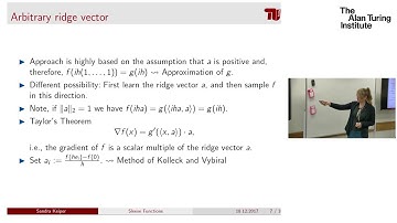 Approximation of generalized ridge functions in high dimensions – Sandra Keiper