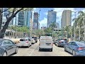 Driving Downtown - Miami Main Street 4K - USA