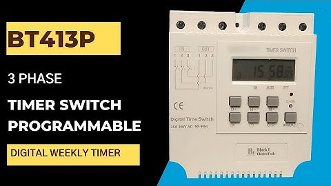 BT41P 3 Phases Timer Switch - Programmable 440V, Digital Weekly Timer for Efficient Motor, Lighting