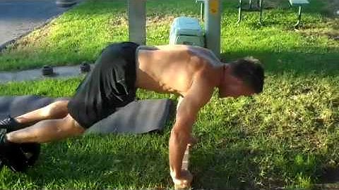 Steve Maxwell:  Power Wheel Atomic Push-Up (w/ push-up board)