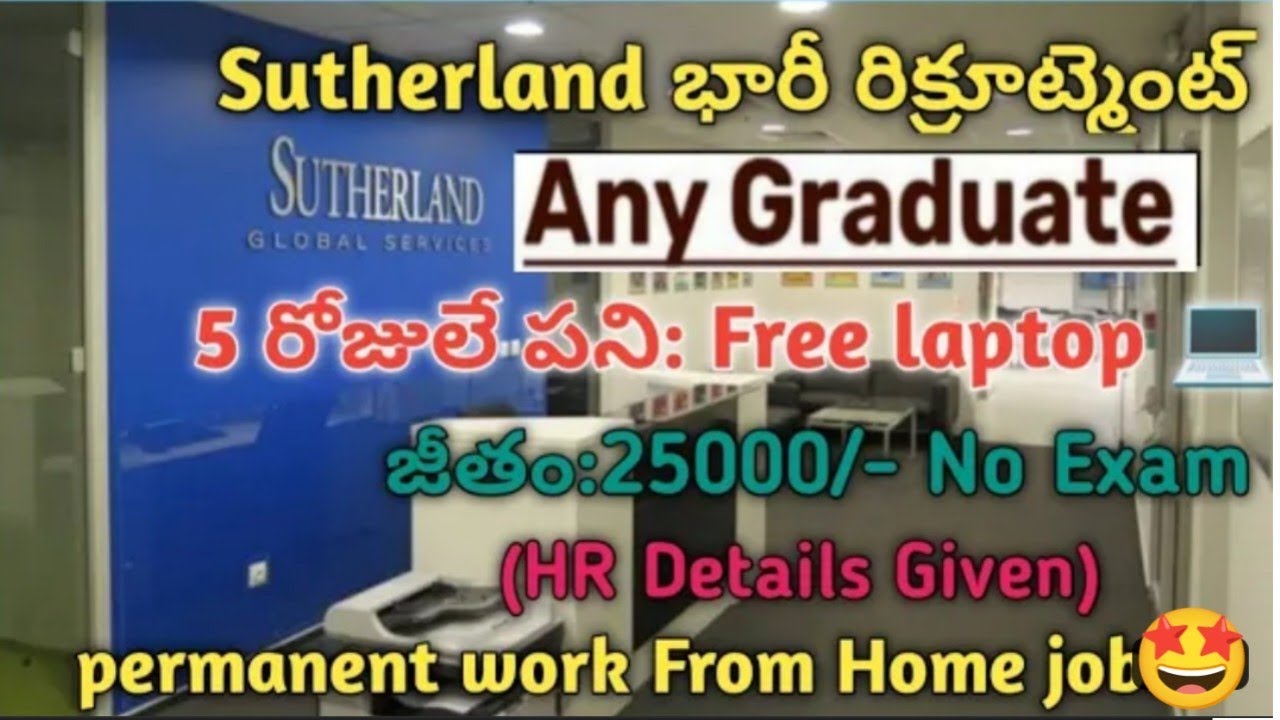 Latest jobs in Sutherland recruitment 2022/any graduate/freshers/work